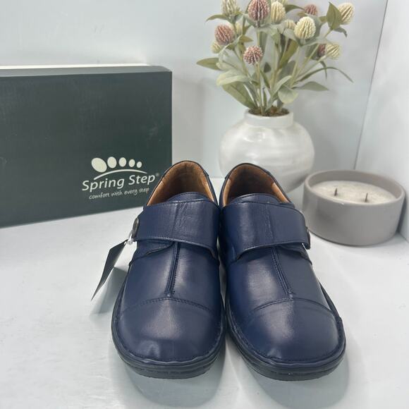 Spring Step Kaminia Leather Shoes Navy 18391-2204 Women's 8.5/EU 39 NWB Comfort - Picture 2 of 10